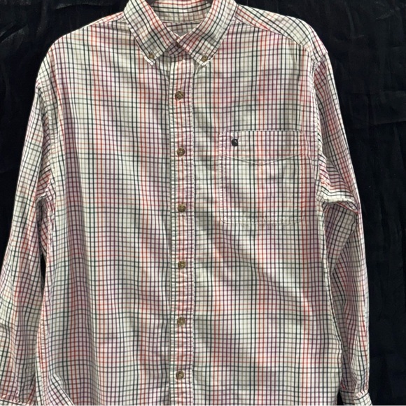 2/$20 Carhartt Men's Checkered Button Down Shirt - Red, Blue, White - Picture 3 of 4